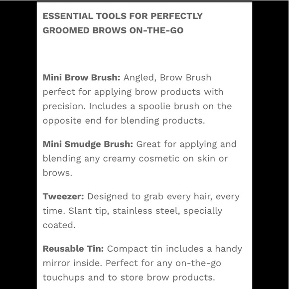 NWT BILLION DOLLAR BROWS ON THE GO TOOL KIT - Picture 3 of 3